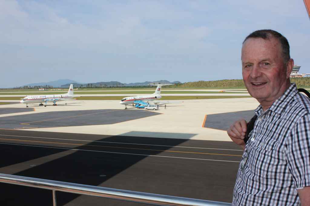 Open air observation deck at Wonsan airport North Korea