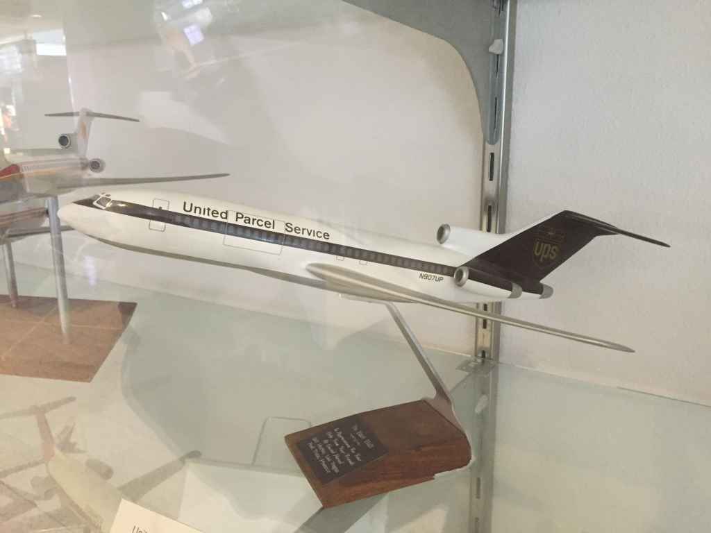 UPS Boeing 727-100F 1/100 scale model made by Wesco Models.