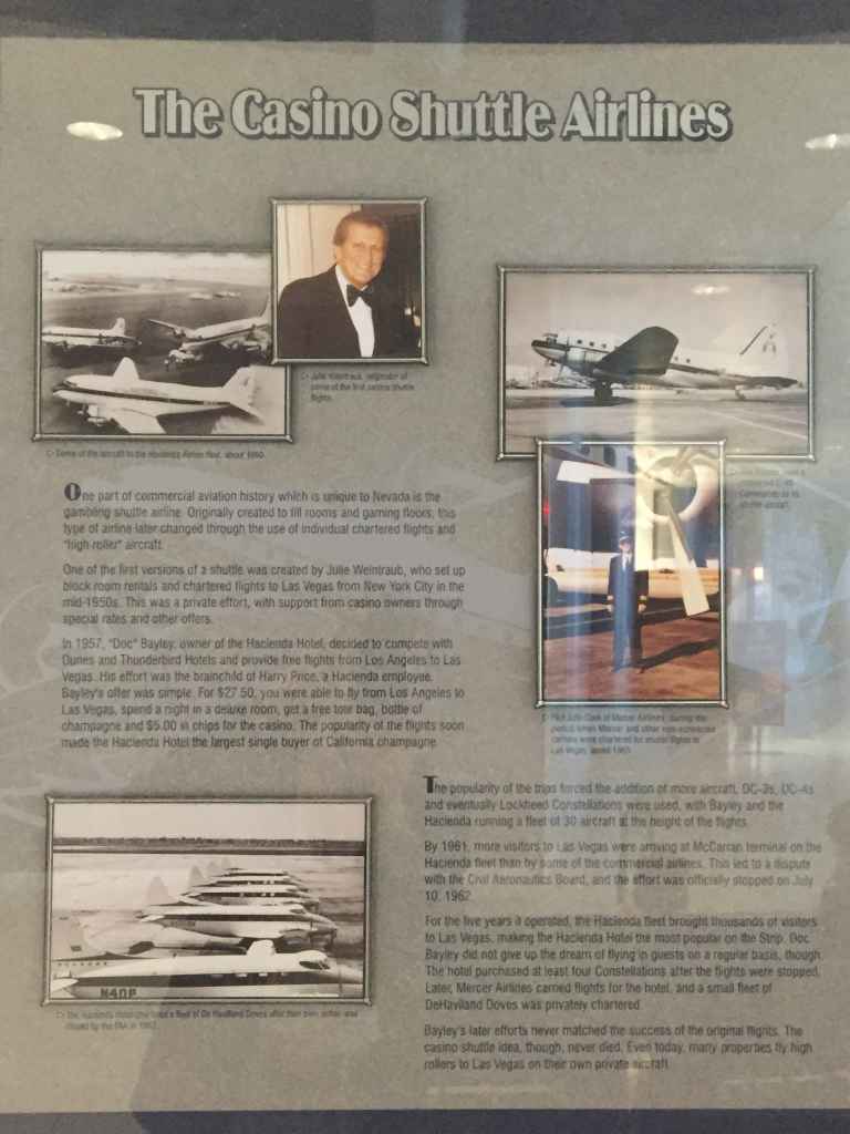 In the 1950s and 1960s third level air taxis acquired piston airliners including DC-3s, C-46s, DC-4s, Connies and other types to bring gamblers from California to Las Vegas for gambling junkets.
