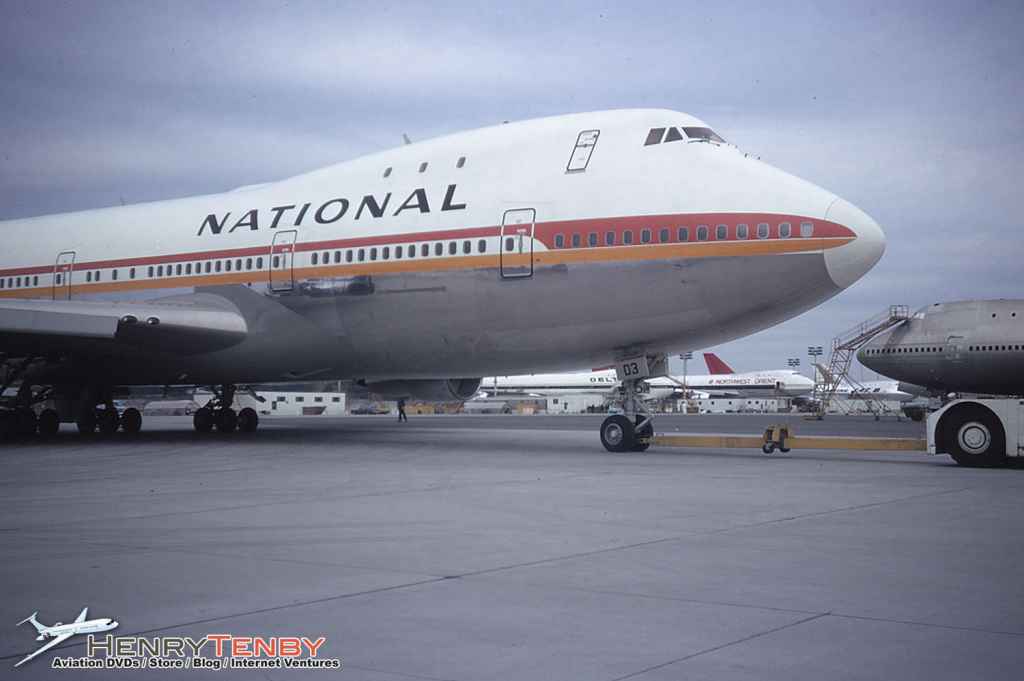 National Airlines 747-135 N77773 at Pain Field WA October 1970