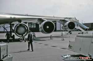 BOAC Boeing 747-136 5 engine ferry into ZRH MAY 1972