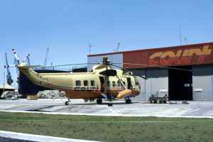 Court Line Sikorsky S-61 ZS-HGU at the Cape Town dock