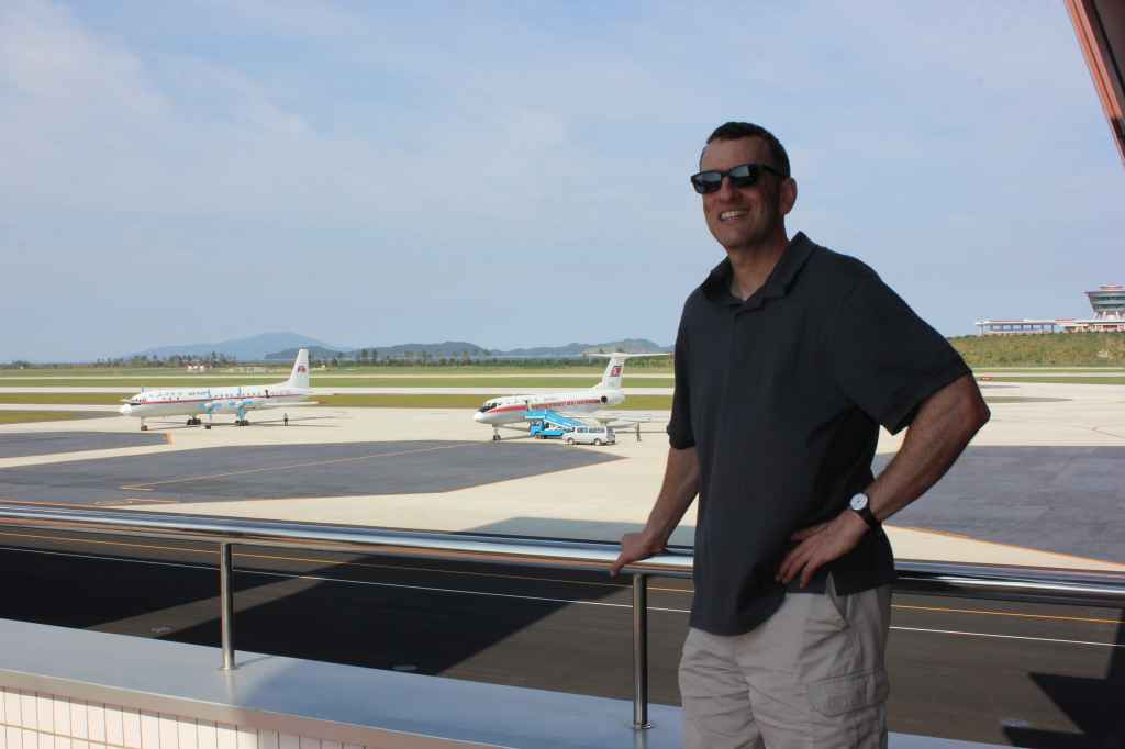 The new airport at Wonsan DPRK North Korea features a wonderful an open air observation deck.