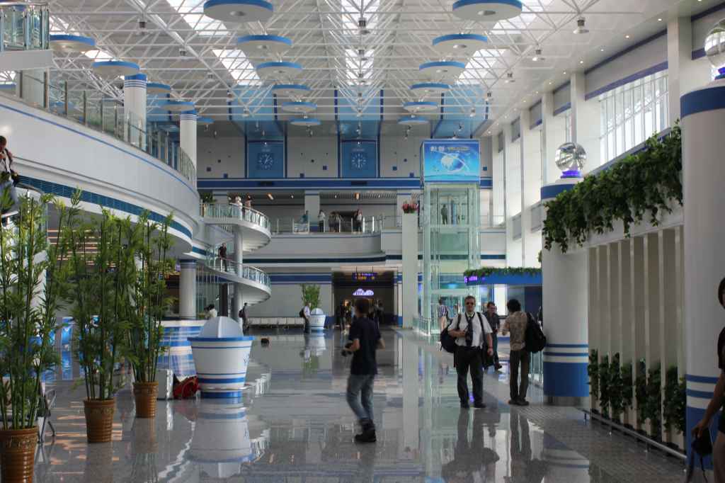Departure hall of the new Wonsan Airport DPRK North Korea Sep 24, 2015