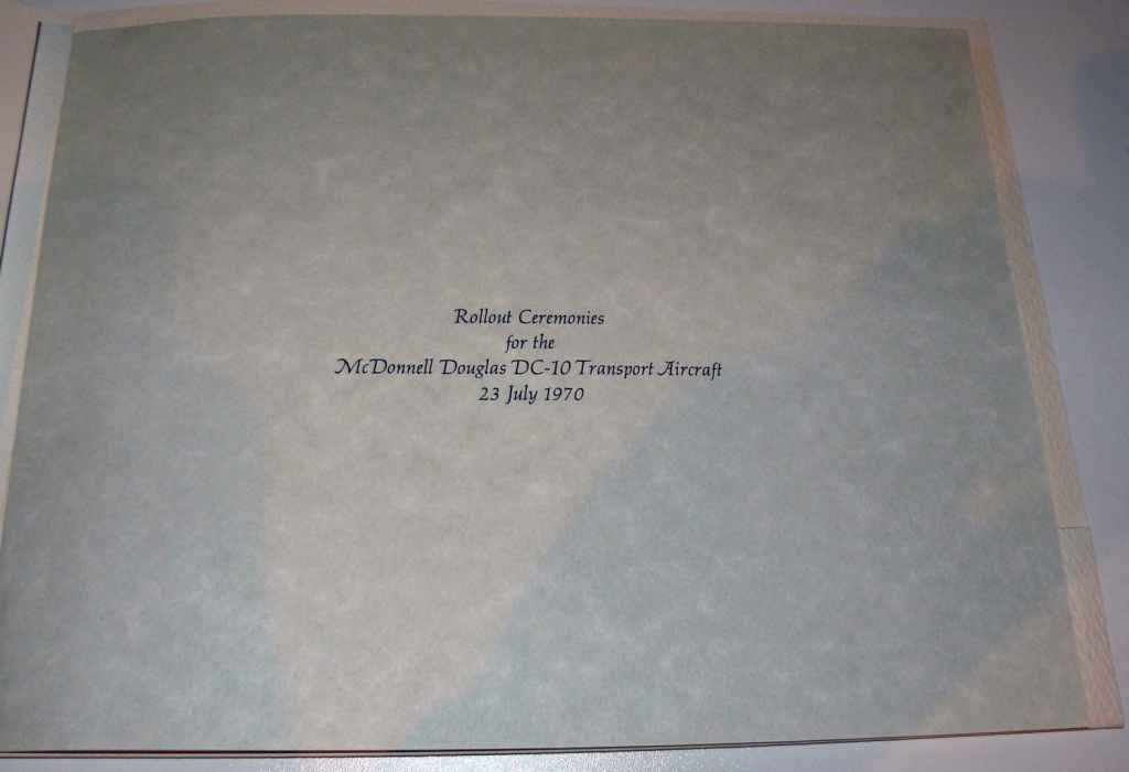 Douglas DC-10 rollout ceremony program page 1