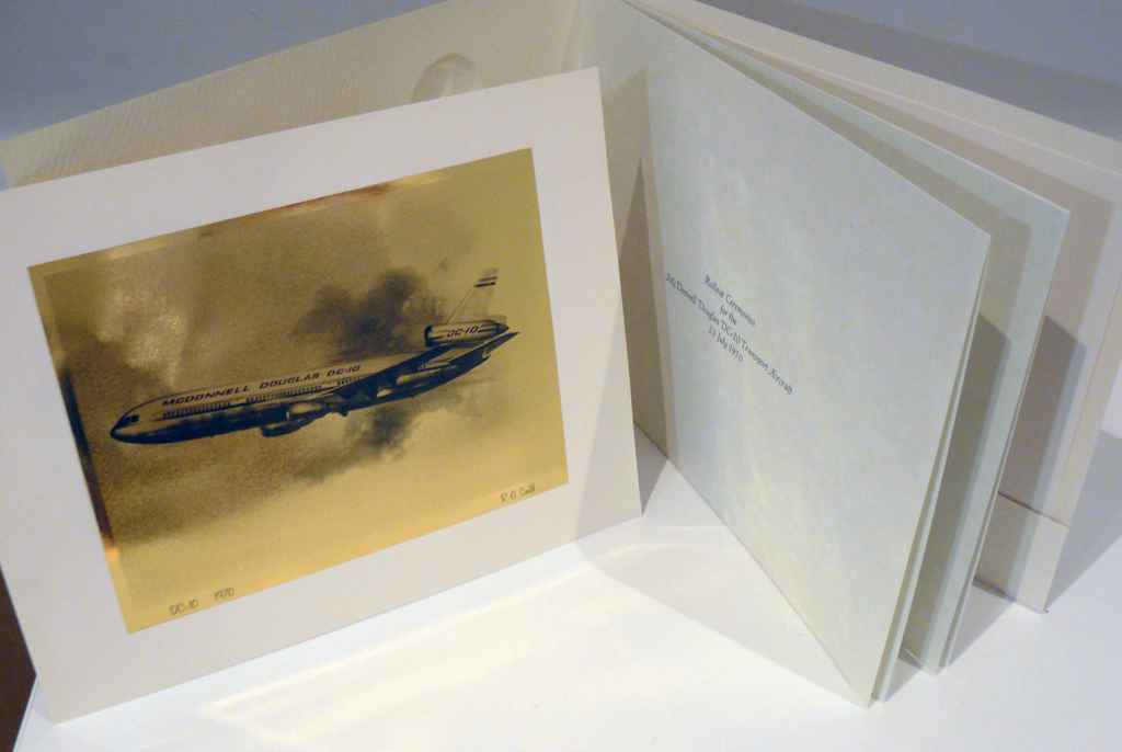 Douglas DC-10 gold embossed print