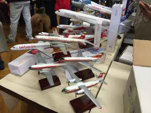 Alupa airline models of current manufacture on offer at Schwanheim aviation fair 2015. The Interflug models were around 100 EUR each.