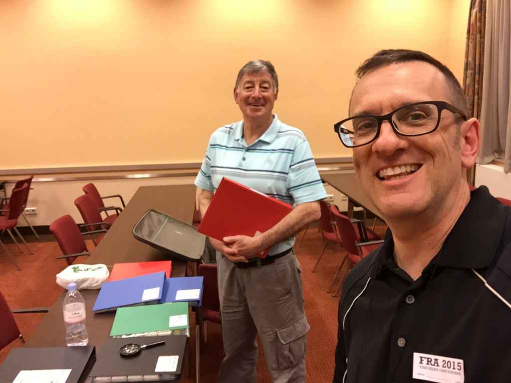 Attending the FRA Slide convention is always great fun. John Kimberley and Henry Tenby have been attending for many years.