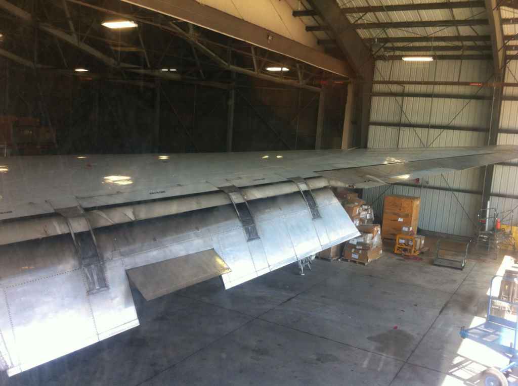 Once a common sight. Fully extended flaps of a DC-8. What a sight!