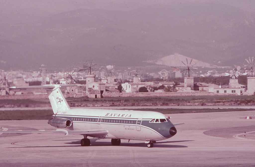Bavaria BAC One Eleven Fun Jet at Palma early 1970s