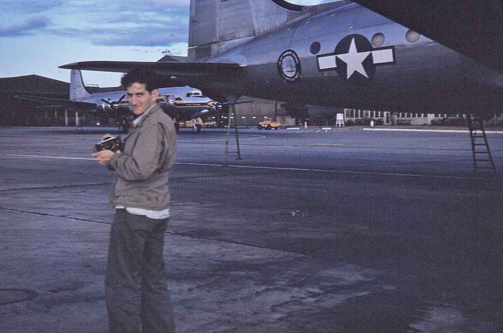 This young fellow was a keen aircraft photographer back in the early 1950s or late 1940s. He seems to be holding a fairly nice camera for the day. It is shame we do not know his name, as he might very well be the fellow who took all the images presented on this page. We are grateful to him for his efforts so that we may enjoy these images of how things were, some seventy years ago.