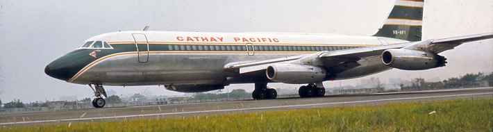 Taipei Sung Shan Airport circa 1971 (China Airlines Assistance to Uncle Sam During the Vietnam War) Fabulous view of Cathay Pacific Convair 880 VR-HFY at Taipei Sung Shan airport circa 1971.