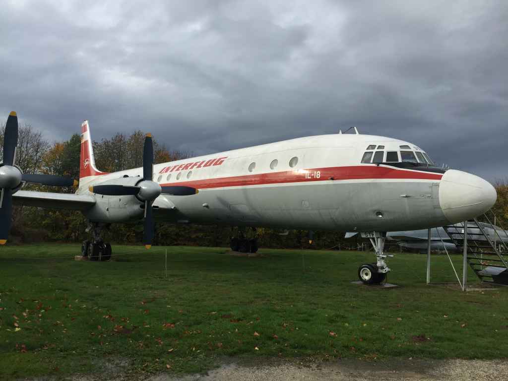 Interflug IL-18 at the Hermeskeil aviation museum in Germany.