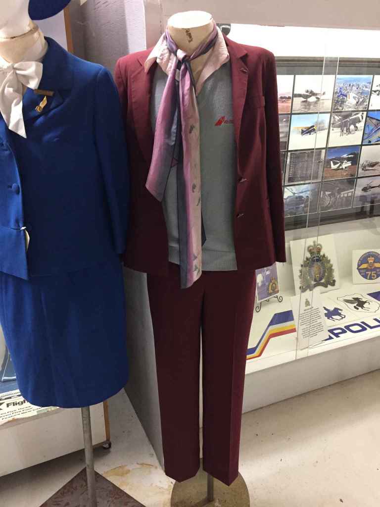 Air BC Flight Attendant Uniform circa 1990s at the Canadian Museum of Flight.