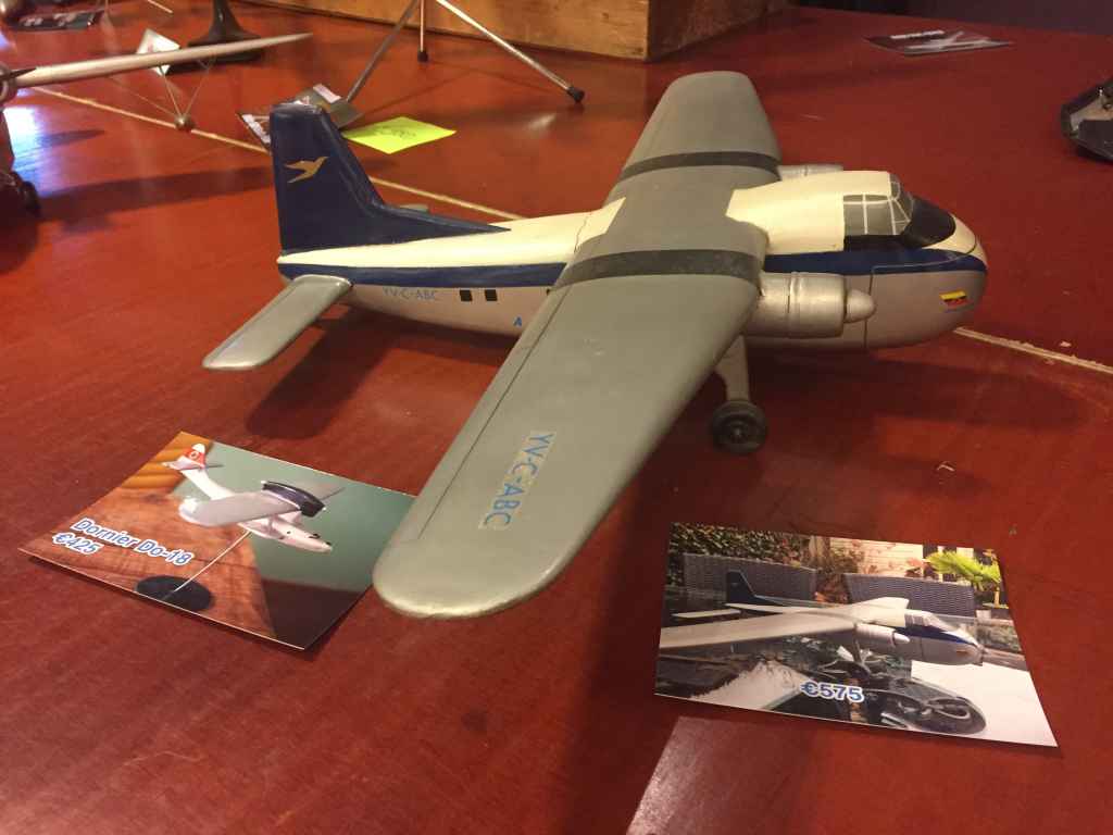 Amazing period 1950s wooden ID model of a Bristol Freighter refinished into Aeropostal Venezuela colours. A really accurate and mazing model.