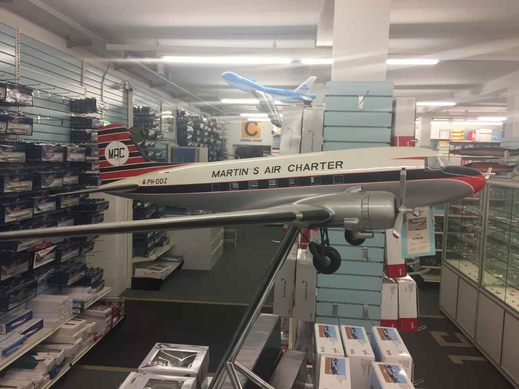 The Aviation Mega Store on the perimeter of Amsterdam Schiphol airport has to be the world's largest aviation hobby shop under one roof. They offer a massive selection of aviation books, models, hobby supplies, and even a Boeing 737 flight simulator. Situated at 249 Molenweg in Aalsmeerderbrug, the shop is only 10 minutes by bus from the Schiphol central bus station.