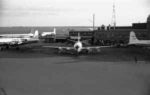 Trans-Canada Airlines Vickers Viscount on the Winnipeg ramp 1950s.