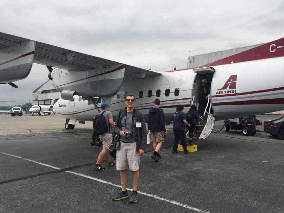 Tour organizer Henry Tenby in his element on the ramp at YVR before our departure to Abbotsford.