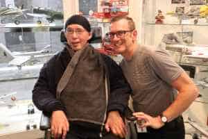 Wing Club Desktop Model Shop owner Mr. Masayuki Yano with Henry Tenby