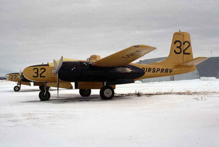 Airspray A26 C-GHLX YQF Jan1990
