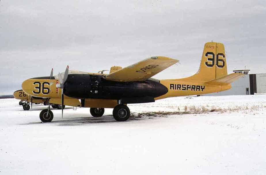 Airspray A26 C- FAGO YQF Jan1990
