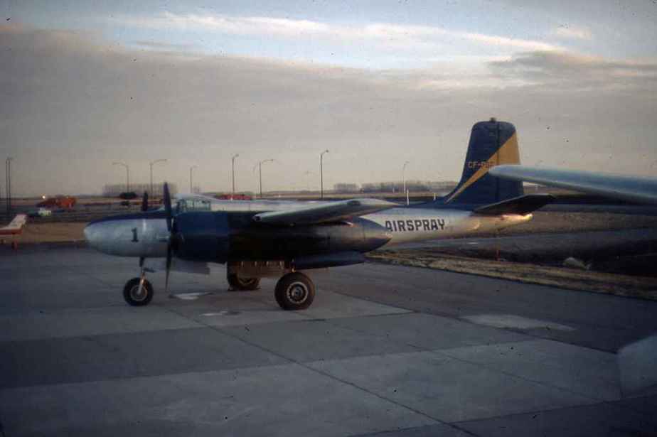 AirSpray B-26 CF-PGF YYC Nov1969