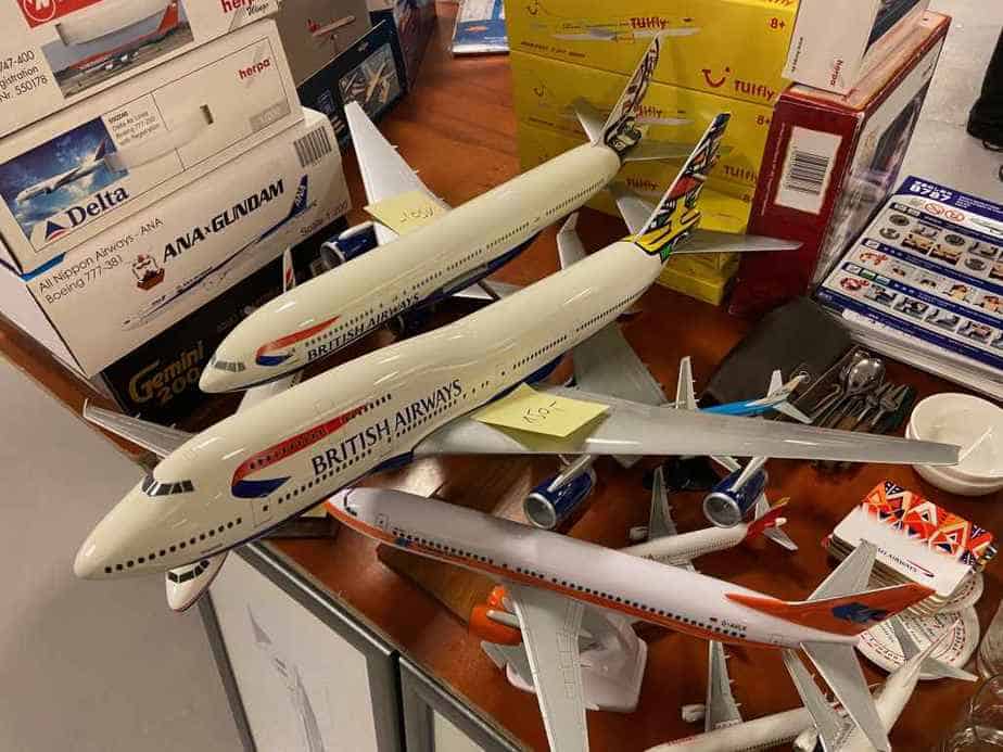 Two very nice 20 year old British Airways Pacmin models in 1/100 scale