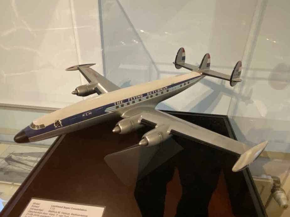 KLM Lockheed L-1049 Super Constellation in 1/72 scale made of metal by Verkuyl, as part of the Aviodrome Aviation Museum.