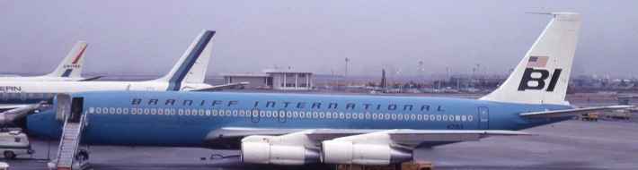 Braniff International – Flying Colors 1950s to 1970s A Photo History Braniff International 707-320 N7103 January 1968.