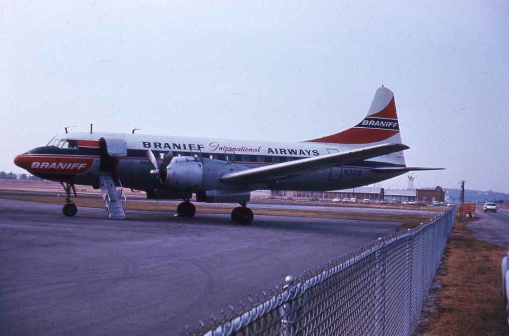Braniff International Convair 340 N3418 1950s.