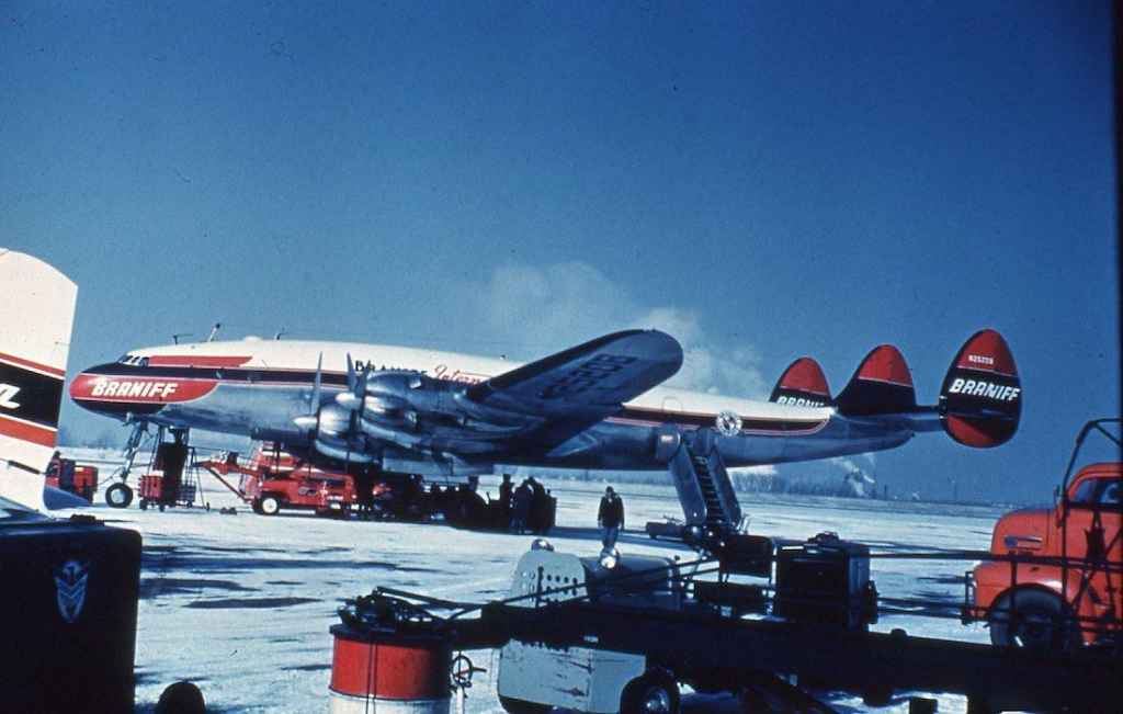 Braniff International L749 Constellation N25208 1950s.