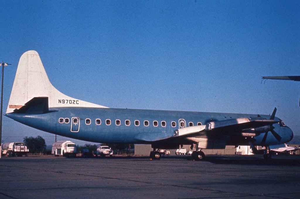 Former Braniff International L-188 Electra N9702C late 1960s.