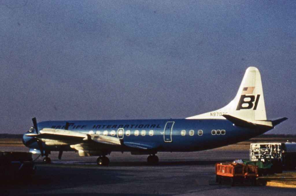 Braniff International L-188 Electra N9703C 1960s.