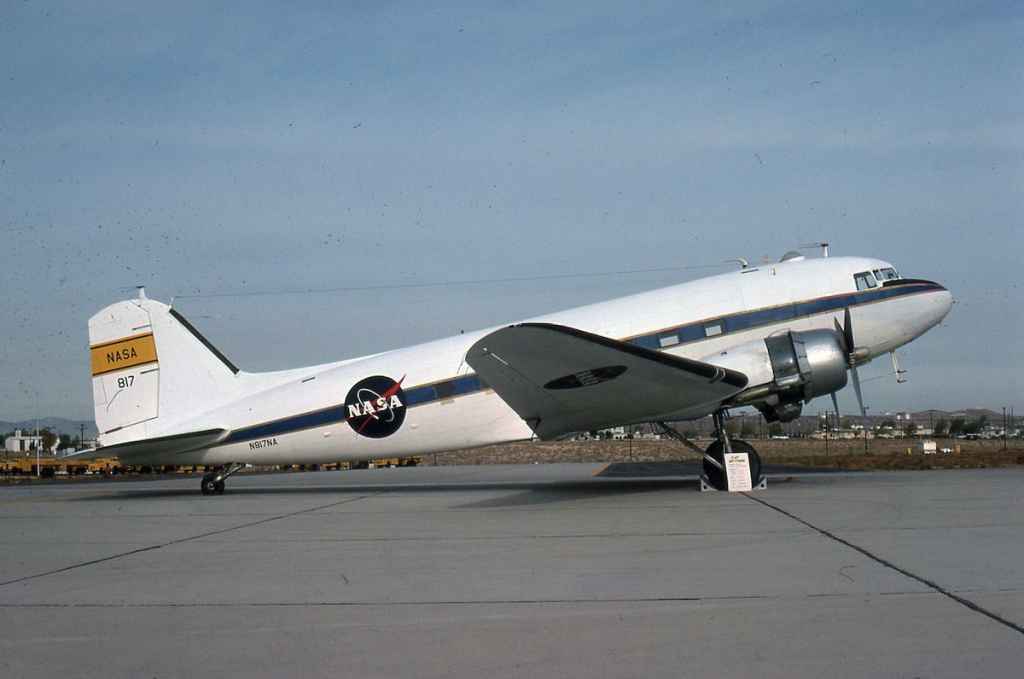 NASA C-47 N817NA 17136 Edwards AFB November 1977.