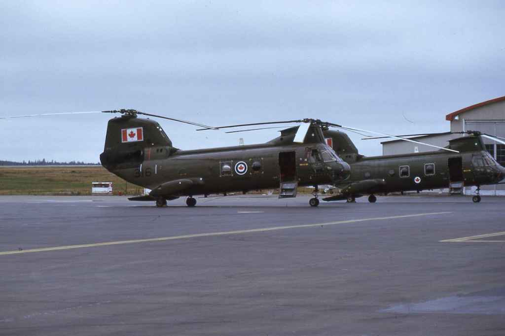 Canadian Armed Forces CH113A 11316 Shearwater October 1973. (Photo credit: Dr. John Blatherwick)