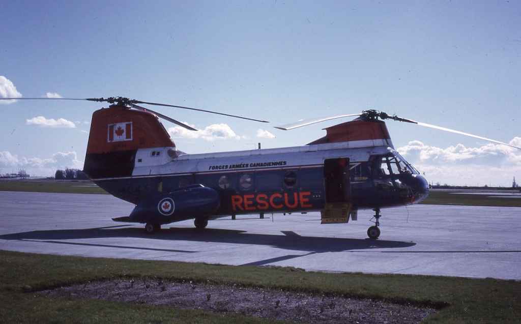 Canadian Armed Forces Rescue CH113A 10404 Vancouver March 1971. (Photo credit: Dr. John Blatherwick)