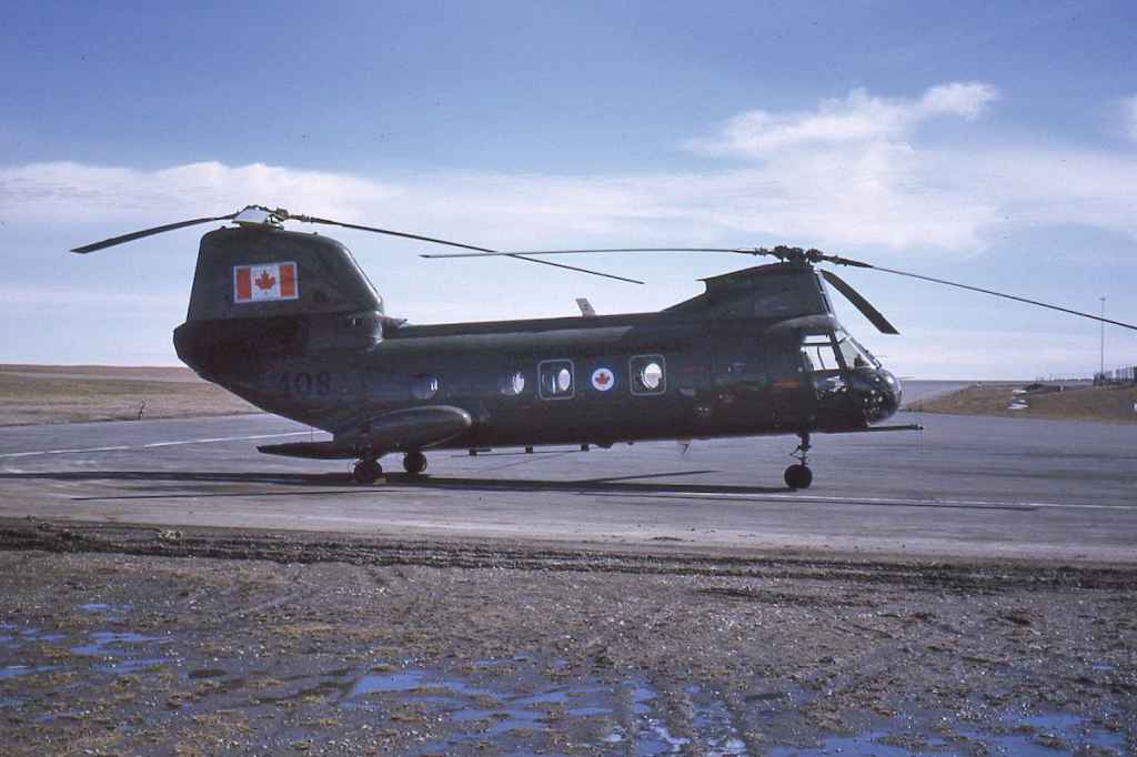 Canadian Armed Forces CH113A 1408 May 1970. (Photo credit: Dr. John Blatherwick)