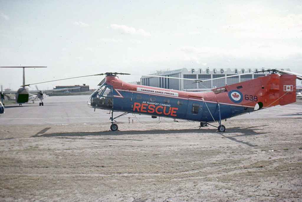RCAF Piaseki H-21A 9638 Field Aviation Calgary April 1968. (Photo credit: Dr. John Blatherwick)