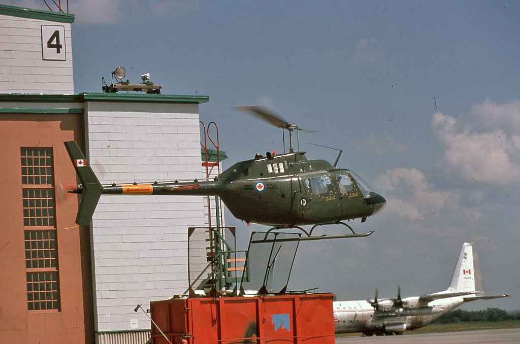 Canadian Armed Forces Kiowa 136266 at CFB Namao August 1974. (Photo credit: Dr. John Blatherwick)