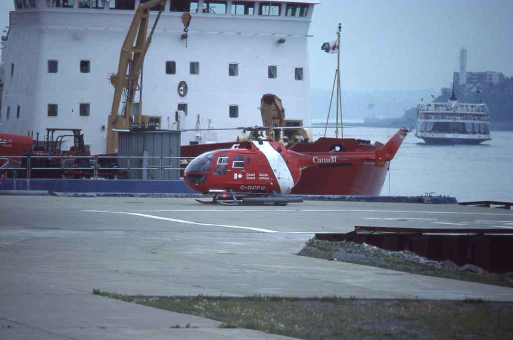 Canadian Coast Guard MBB BO 105 C-GCFU Victoria July 1986.
