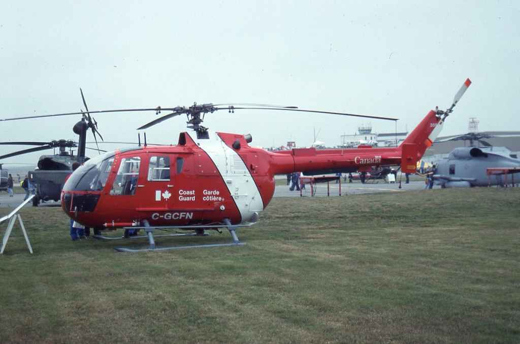 Canadian Coast Guard MBB BO 105 C-GCFN Abbotsford August 1994.