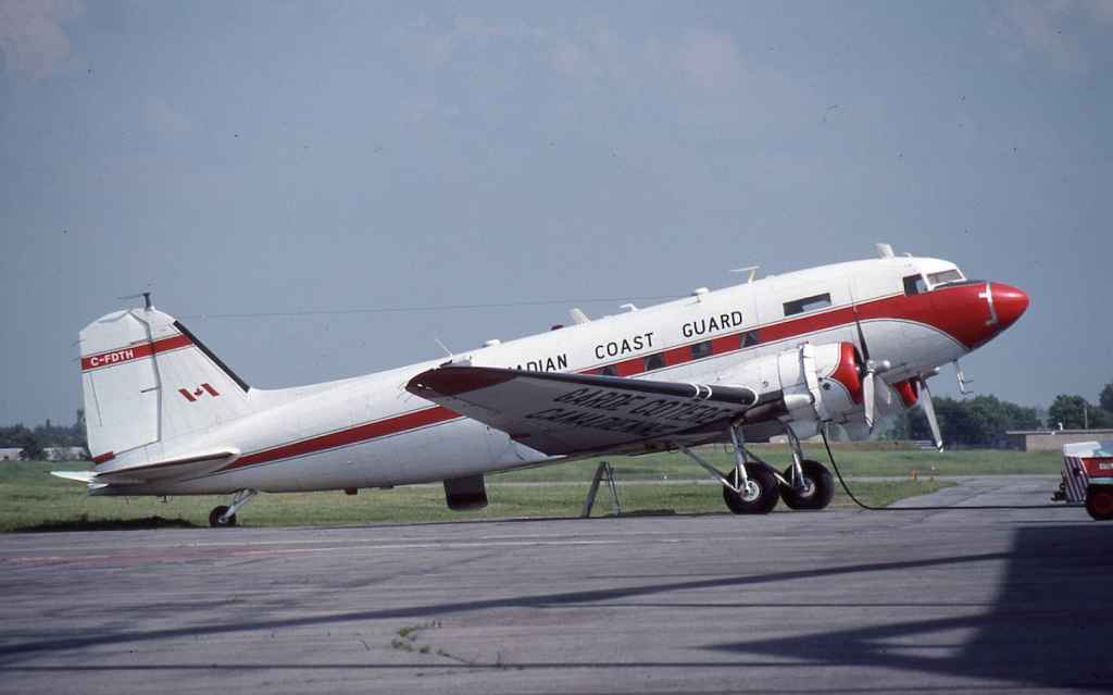 Canadian Coast Guard DC-3 C-FDTH at Ottawa August 1989.