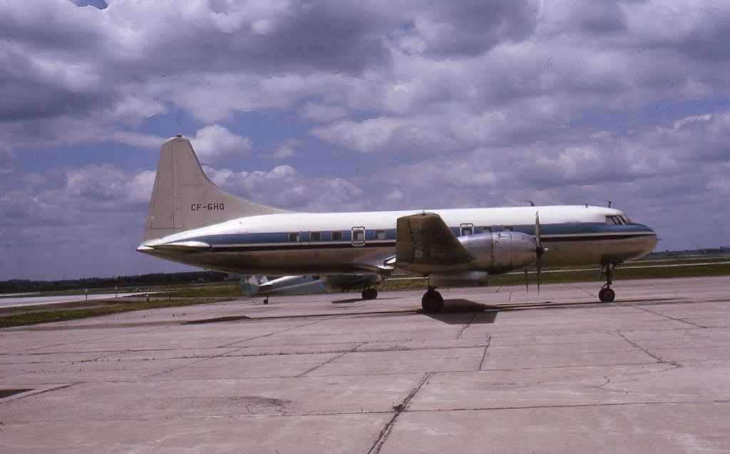 Great Lakes Airlines Convair 440 CF-GHQ was also of Linjeflyg Sweden heritage shortly after it was purchased and before it was pressed into service with a revised registration of CF-GLK. This aircraft was in service with Great Lakes between December, 1973, and May, 1977.