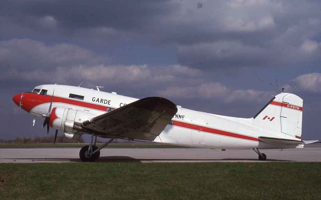 Canadian Coast Guard DC-3 C-FDTH at Ottawa August 1984.