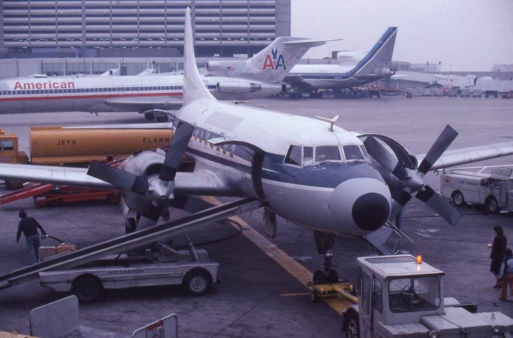Great Lakes Airlines N5831 was leased from Allegheny Airlines between October and December, 1978, and is seen here at Toronto in November, 1978.