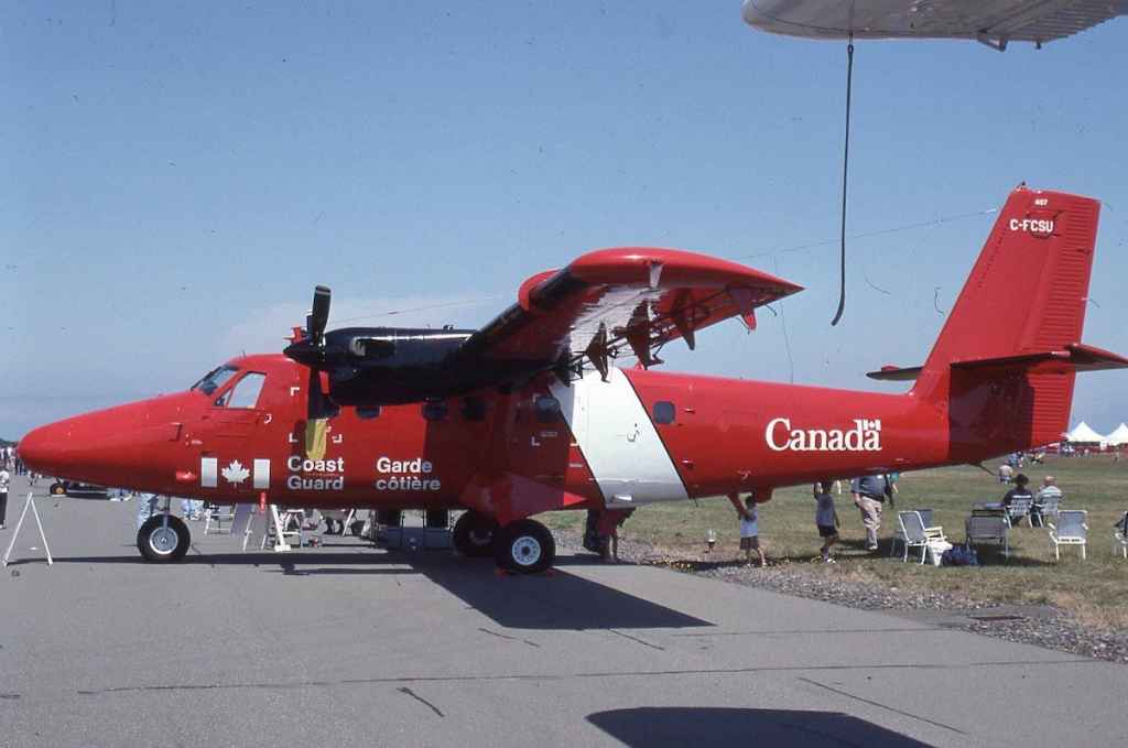 Canadian Coast Guard DHC-6 Twin Otter C-FCSU at a mid 1990s airshow.