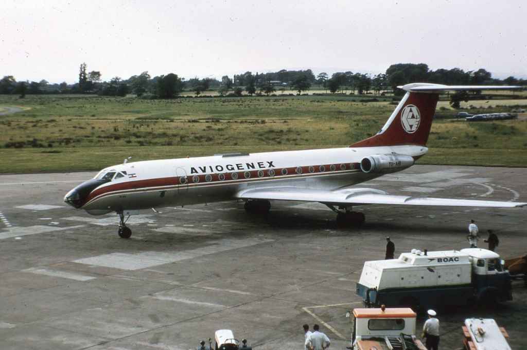Aviogenex Tupolev Tu-134 YU-AHI at MAN November 1970.