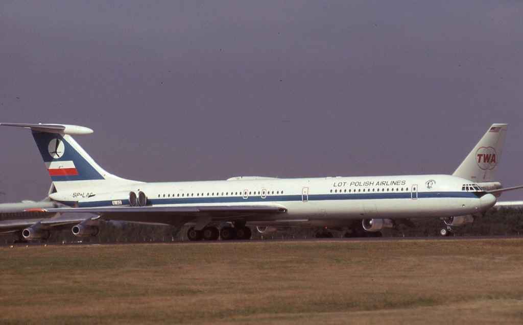 LOT Polish Airlines IL-62 at LHRNovember 1973.