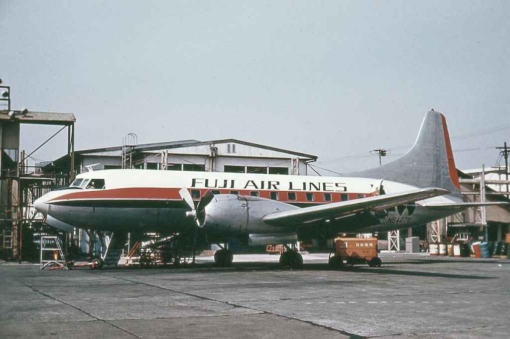 Fuji Air Lines Convair 240 N94726 circa 1960, probably at Tokyo.