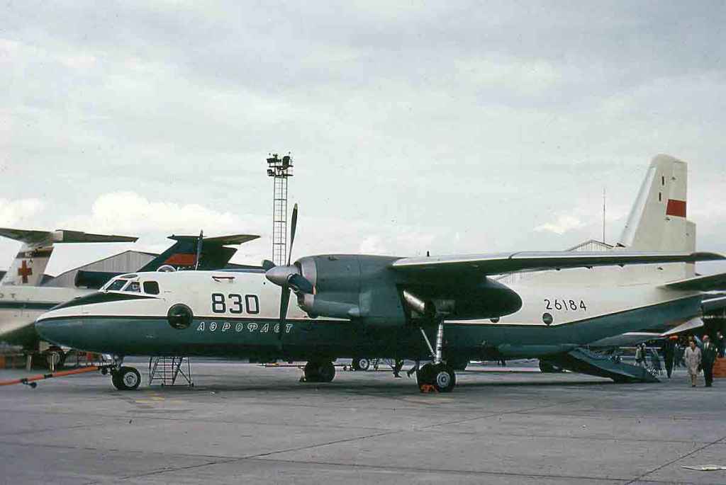 Aeroflot AN-24 CCCP-26184 at the Paris Airshow circa 1960s.